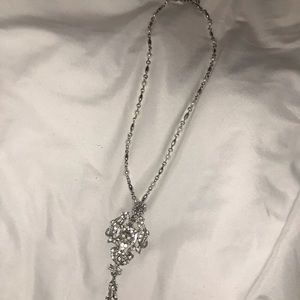 silver and diamond necklace